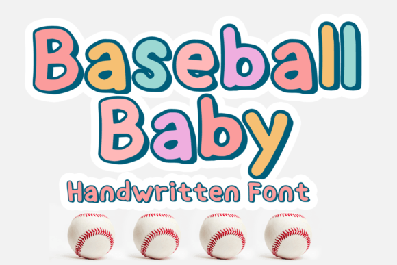 Baseball Baby Display Font for Handmade Products and Labels
