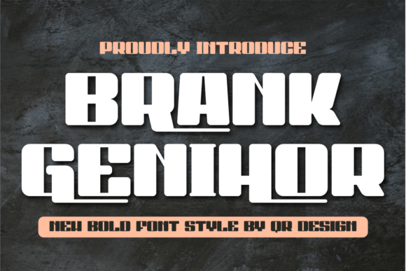 Brank Genihor Display Font for Handmade Products and Printables