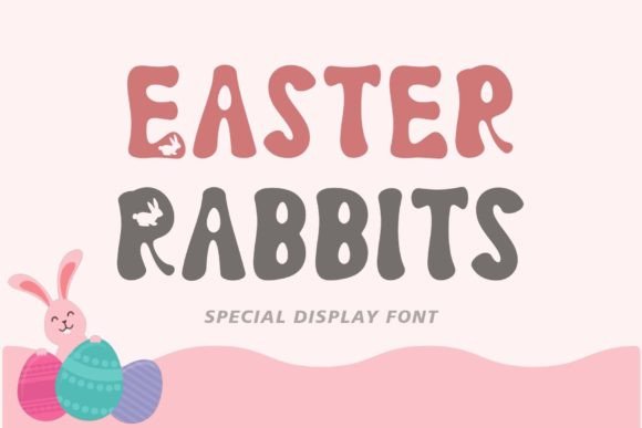 Easter Rabbits Display Font for Handmade Products and Printables