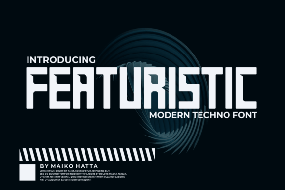 Featuristic Display Font for Editorial Design and Publication Branding