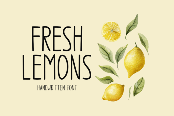 Fresh Lemons Font for Handmade Product Labels and Branding