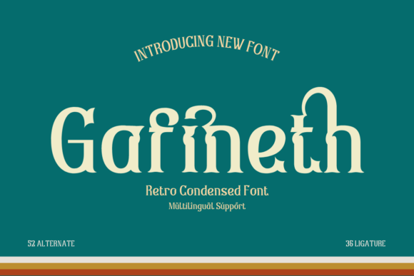 Gafineth: A Retro and Classic Display Font for Handmade Sellers