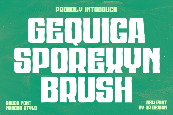 Gequica Sporexyn Brush: A Bold Display Font for Crafters and Makers