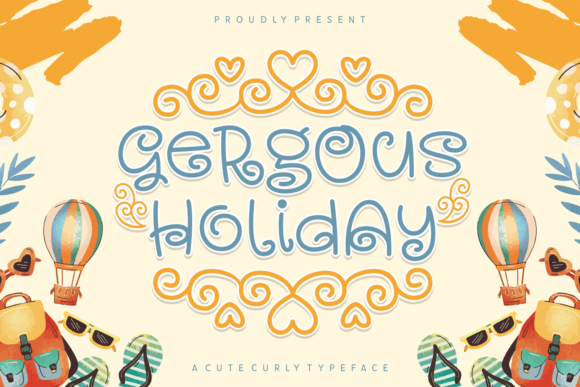 Gergous Holiday: A Funky Display Font for Girly Branding and Web Designs