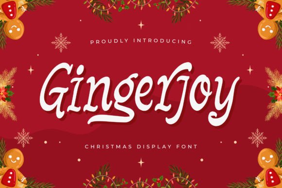 Gingerjoy: A Festive Display Font for Holiday Handmade Sellers