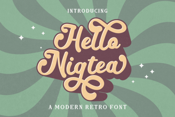 Hello Nigtea: A Modern Retro Display Font for Digital Creators