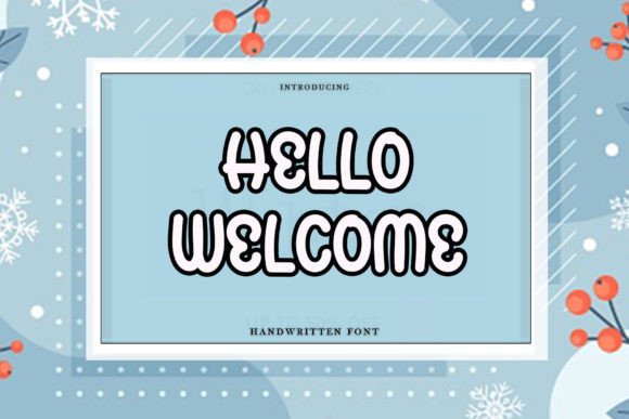 Hello Welcome: An Elegant Handwritten Display Font for Campaign Visuals
