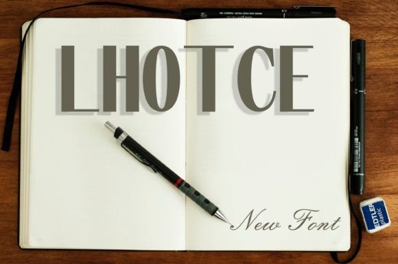 Lhotce Display Font for Magazine and Craft Campaigns