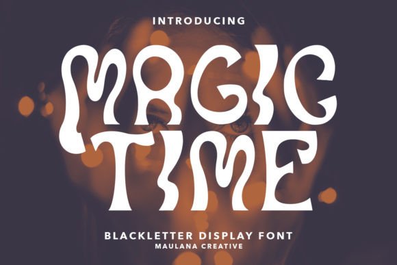 Magic Time Display Typeface for Groovy Digital Branding