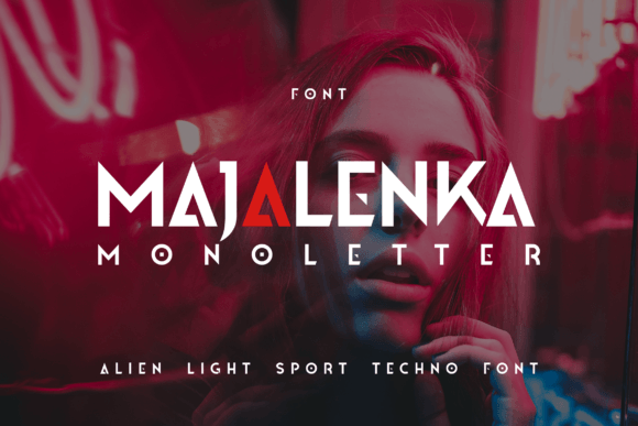 Majalenka Monoletter for Digital Brand Headers and Hero Sections