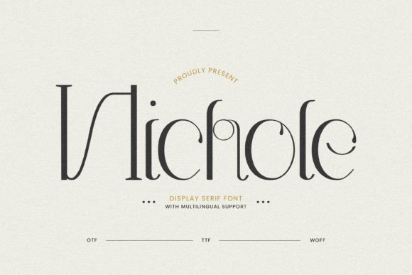 Nichole Font: Elegant Serif for Luxury Branding and Design