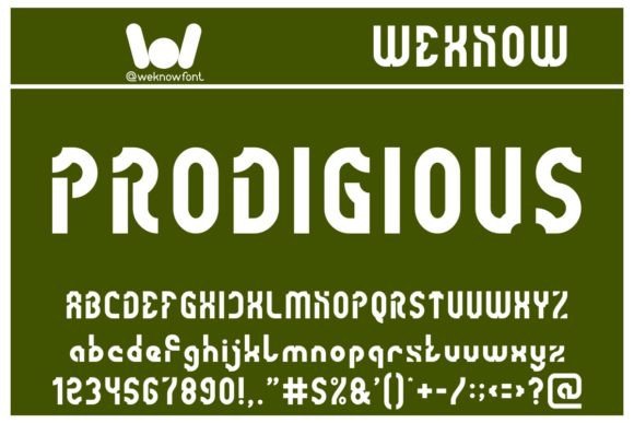 Prodigious: A Techno-Sci-Fi Display Font for Editorial Design