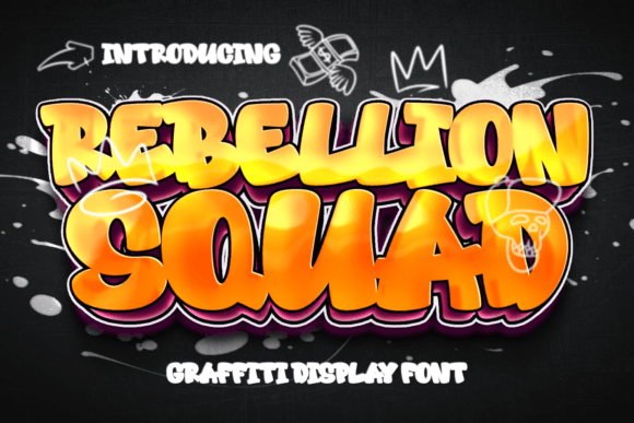 Rebellion Squad: A Bold Graffiti Display Font for Small Business