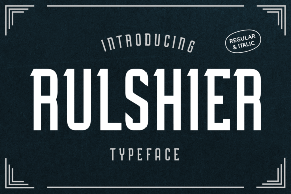 Rulshier: A Retro Display Font for Editorial Headlines and Branding