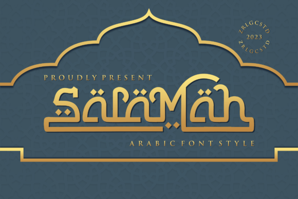 Salamah Display Font: A Modern Arabic Style Typeface for Handmade Products