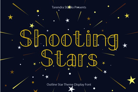 Shooting Stars Display Font for Creative Branding and Product Design