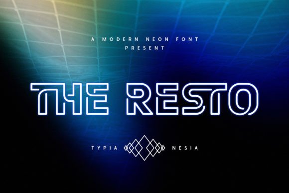 The Resto Font Review: A Neon Display Typeface for Modern Branding